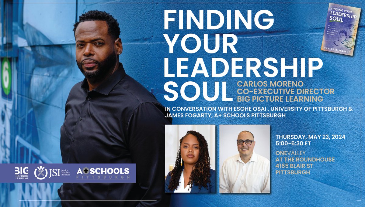 Pittsburgh! Join us next week for a stop on the Leadership Soul book tour! @Carlos_Moreno06 will be in conversation w/ @EsoheOsaiPhD and James Fogarty on the roles Love, Care and Vulnerability play in leadership. Attendees receive a free copy of the book! FYLSPittsburgh.eventbrite.com