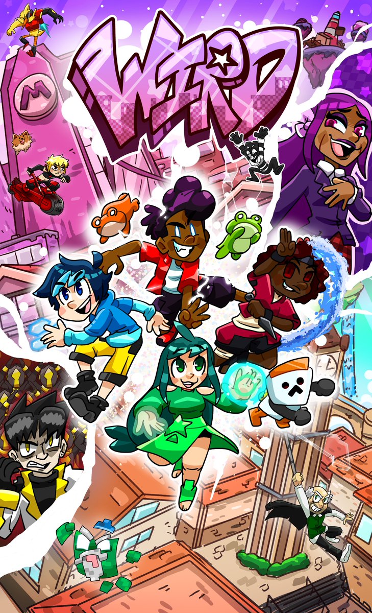 WirdSeries's tweet image. Introducing WIRD🌟
A 2D Shonen-inspired Action / Comedy Animated Series about Heroes and Villains all fighting for Control of Cableville and Beyond! 

Animated Pilot and new episodes Coming SOON! #indieanimation