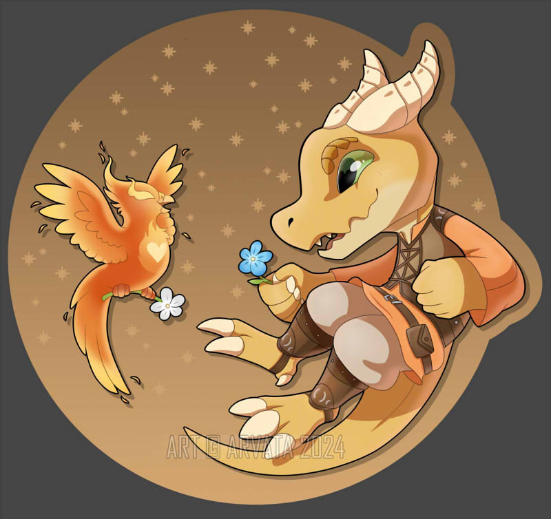 A two-part chibi c0mmissi0n for @/wagner_616! 🌜☀️