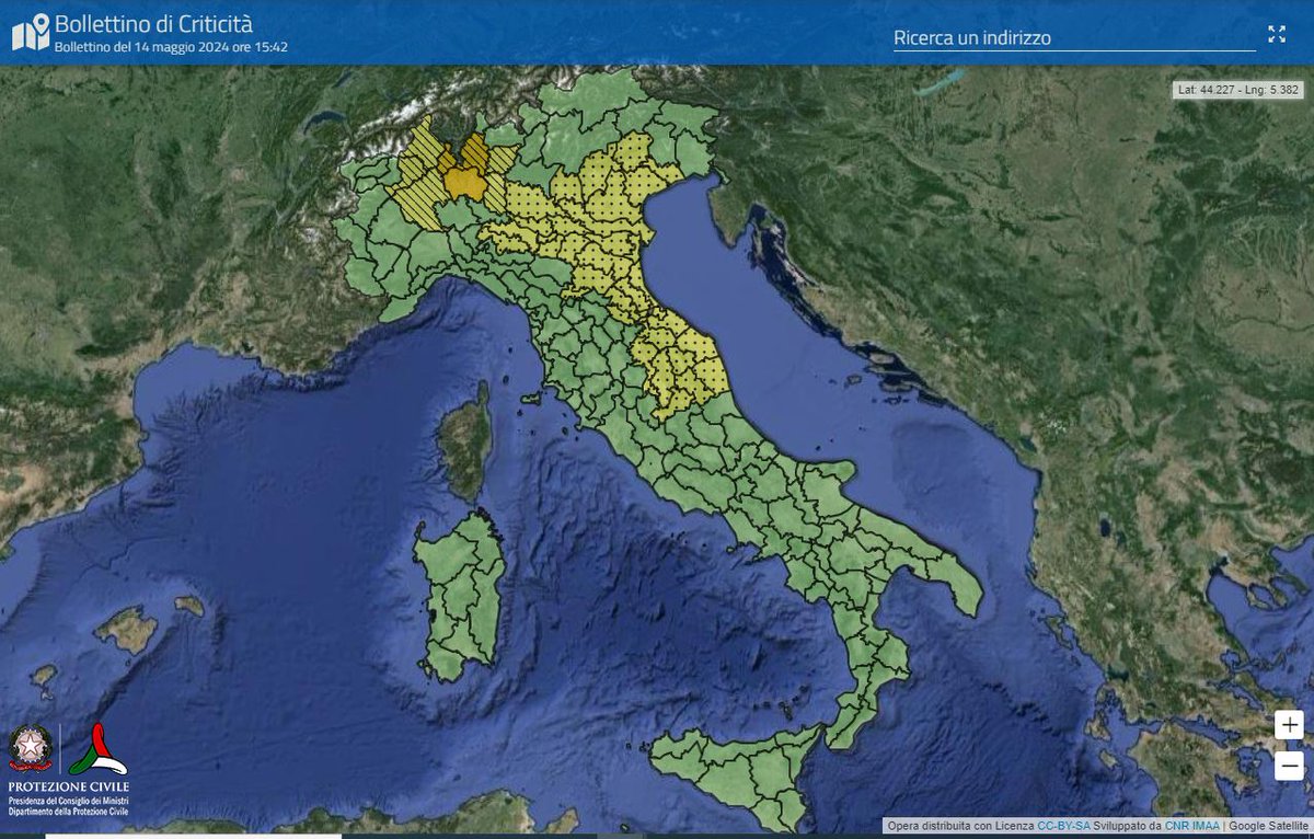 🌧️⛈️In arrivo piogge e temporali al Nord e al Centro 📅Mercoledì #15maggio 🔔🟠#allertaARANCIONE meteo-idro in Lombardia 🔔🟡#allertaGIALLA in sei regioni 🔎Leggi l’avviso di condizioni meteorologiche avverse del #14maggio 👉bit.ly/14mag24avv #protezionecivile