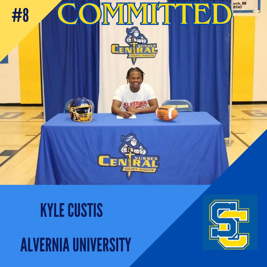 Congratulations to Kyle Custis on his commitment to be a student athlete at Alvernia University. Keep working hard both in the classroom and on the field. SC4Life! #delhs @Big_Kyle42