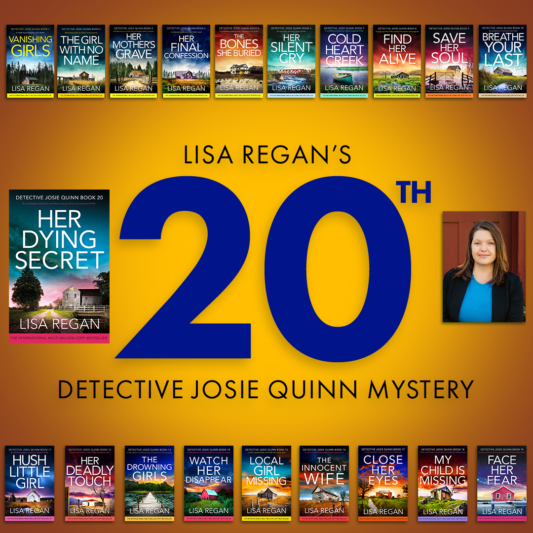 Congratulations on Book 20, @lisalregan! Her Dying Secret is an absolutely unputdownable crime thriller that will have you racing through pages until the final jaw-dropping twist hits you like a train. geni.us/B0CW99285Jsoci…