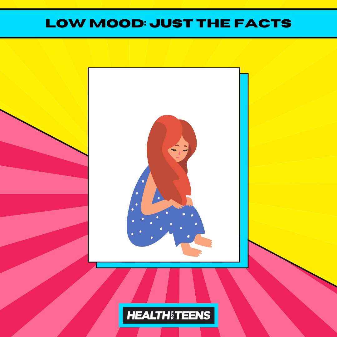 😔 The experience of feeling low in mood will differ from person to person. 😐 Low mood may also affect your day to day life. ➡️ Read more about #lowmood here: bit.ly/lowmoodfacts #HealthforTeens #mentalhealth #MentalHealthAwarenessWeek