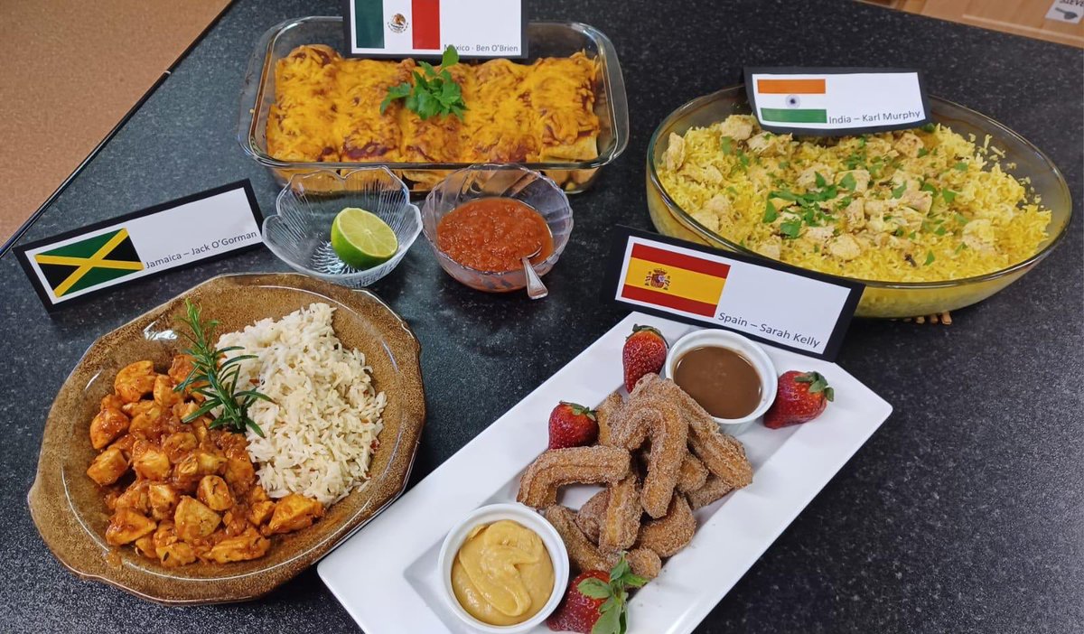 Further Highlights for February 2024: Youth Provision Learners in Kilrush International Food Cooking through Teamwork