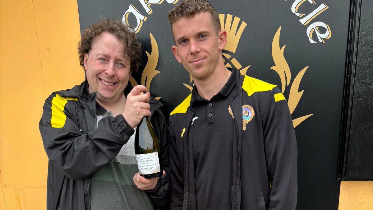 Stuart Faulds was Goal of the Month winner in April. This is sponsored by @samltd2017. We thank everyone backing Largs this successful season. Learn more about our sponsors now. largsthistle.info/sponsors/ 📰
