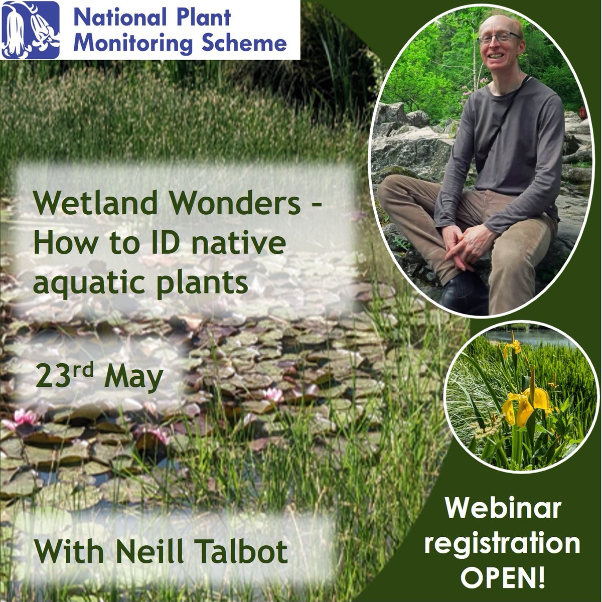 Wetland Wonders! Next week, join ecologist Neill Talbot for an introduction to plants of freshwater habitats, including species likely to be found in submerged, floating and marginal zones. For more details & to register visit our webinars page here: ow.ly/KbqN50RA7th