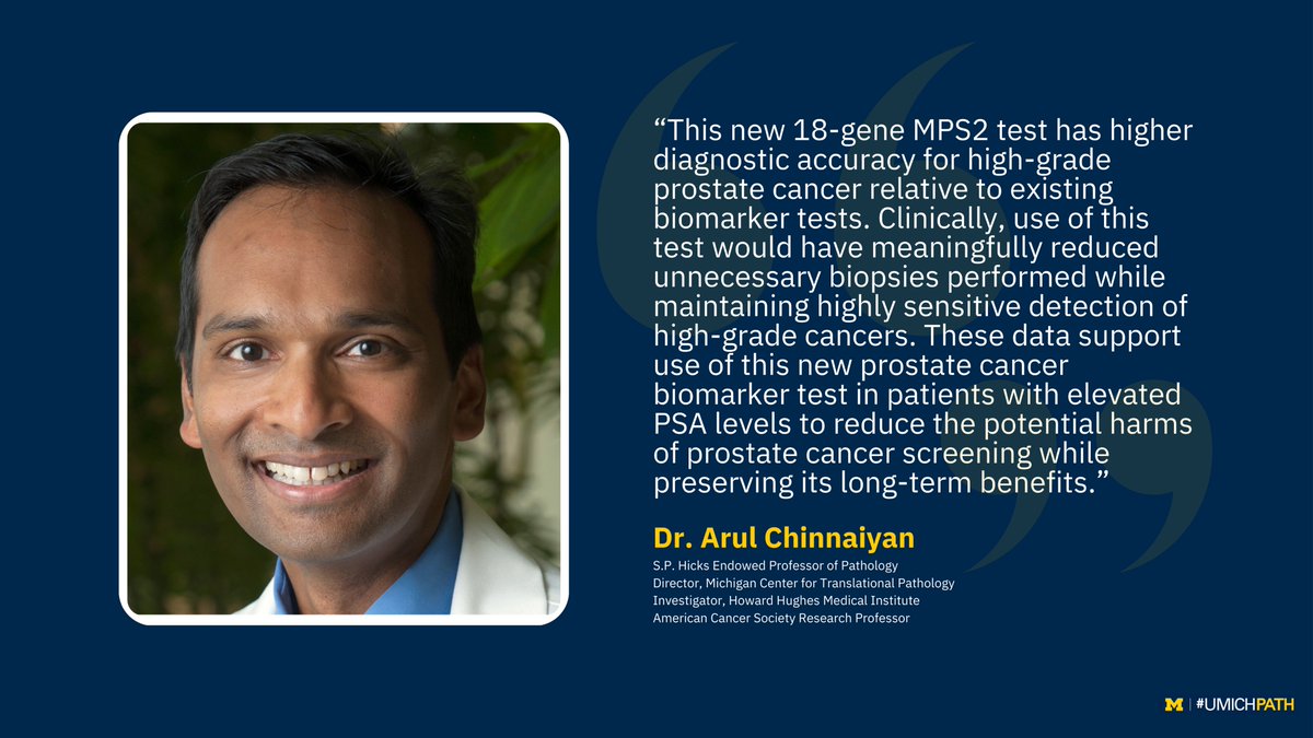 🔬 Groundbreaking 18-gene urine test for MPS2, developed by researchers, including #UMichPath's @ArulChinnaiyan, shows promise in accurately diagnosing high-grade #ProstateCancer. This could reduce unnecessary biopsies, improving patient care. michmed.org/xA72K