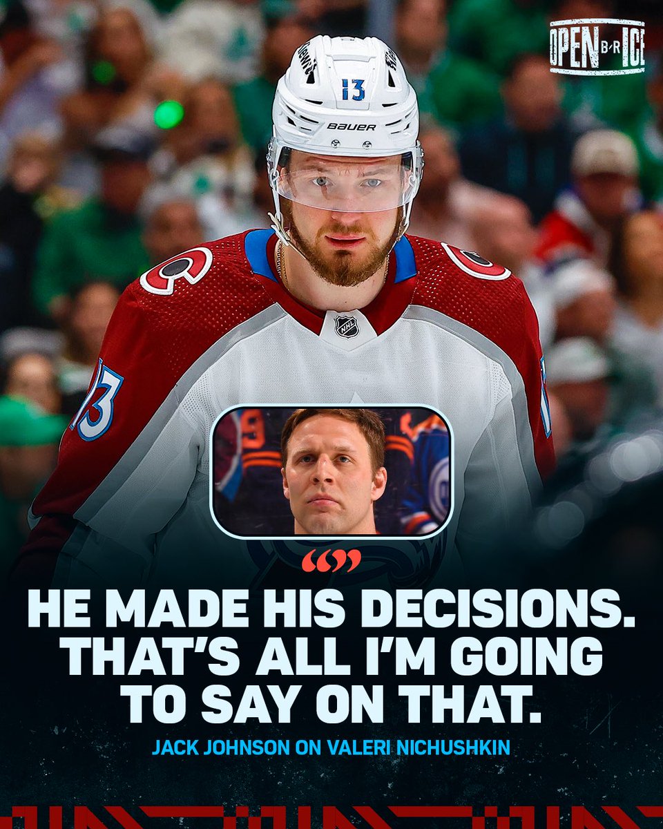 Jack Johnson responded to questions about Val Nichushkin’s suspension (h/t @cmasisak22)