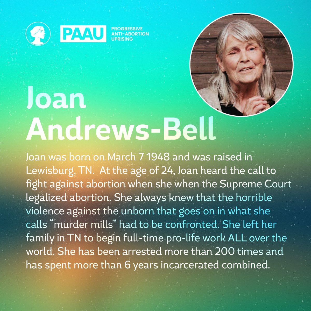 7. Joan Andrews-Bell