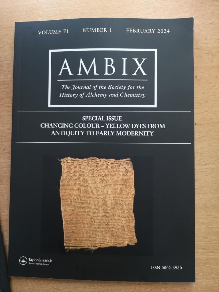Well chuffed with the latest issue of Ambix. cc @victoriafinlay