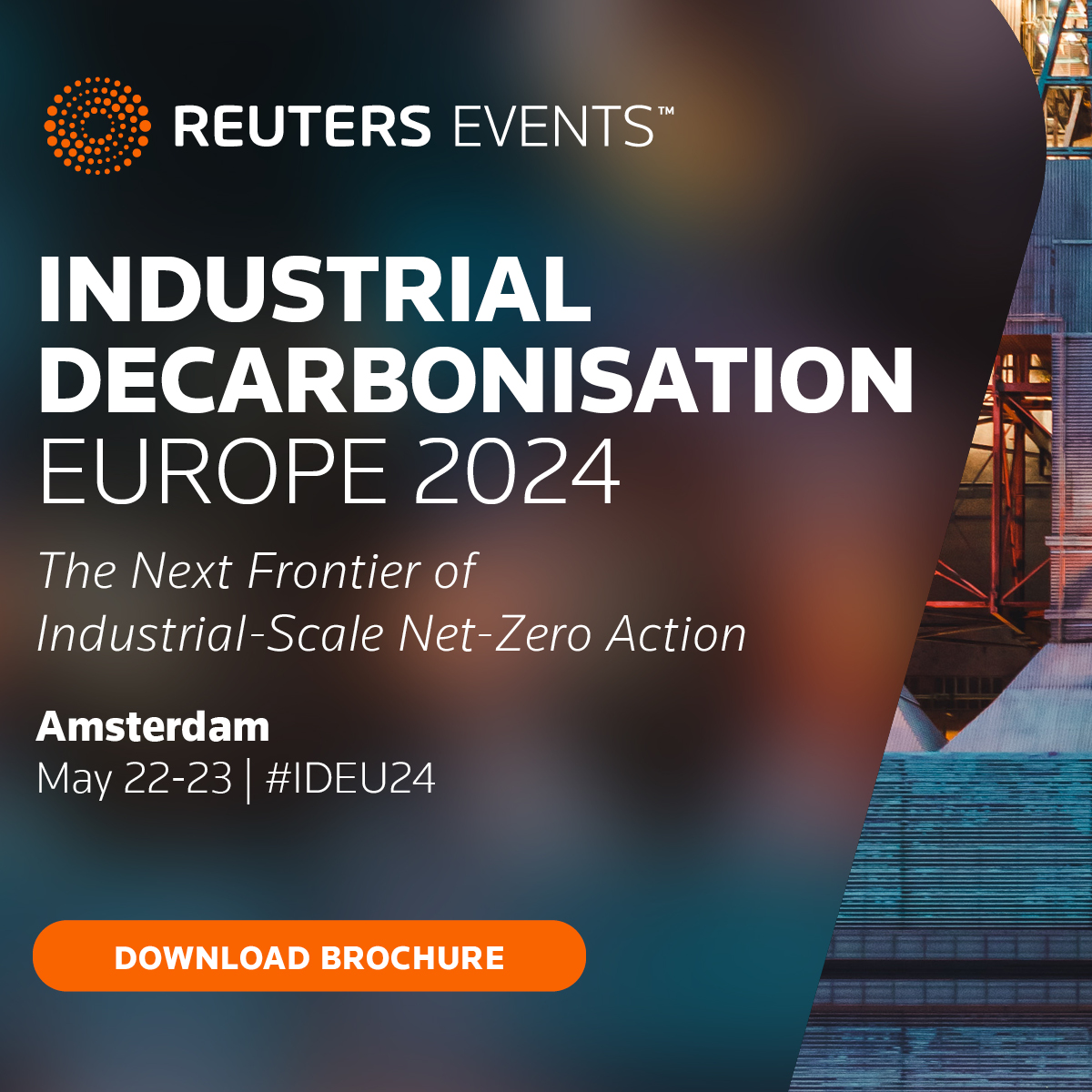 Our Director of Strategy & Communications Stuart Neil will be in attendance and moderating a key session at @reutersevents: Industrial Decarbonisation Europe, happening next week! More information at events.reutersevents.com/energy-transit… #IDEU2024 #industrialdecarbonisation #netzero