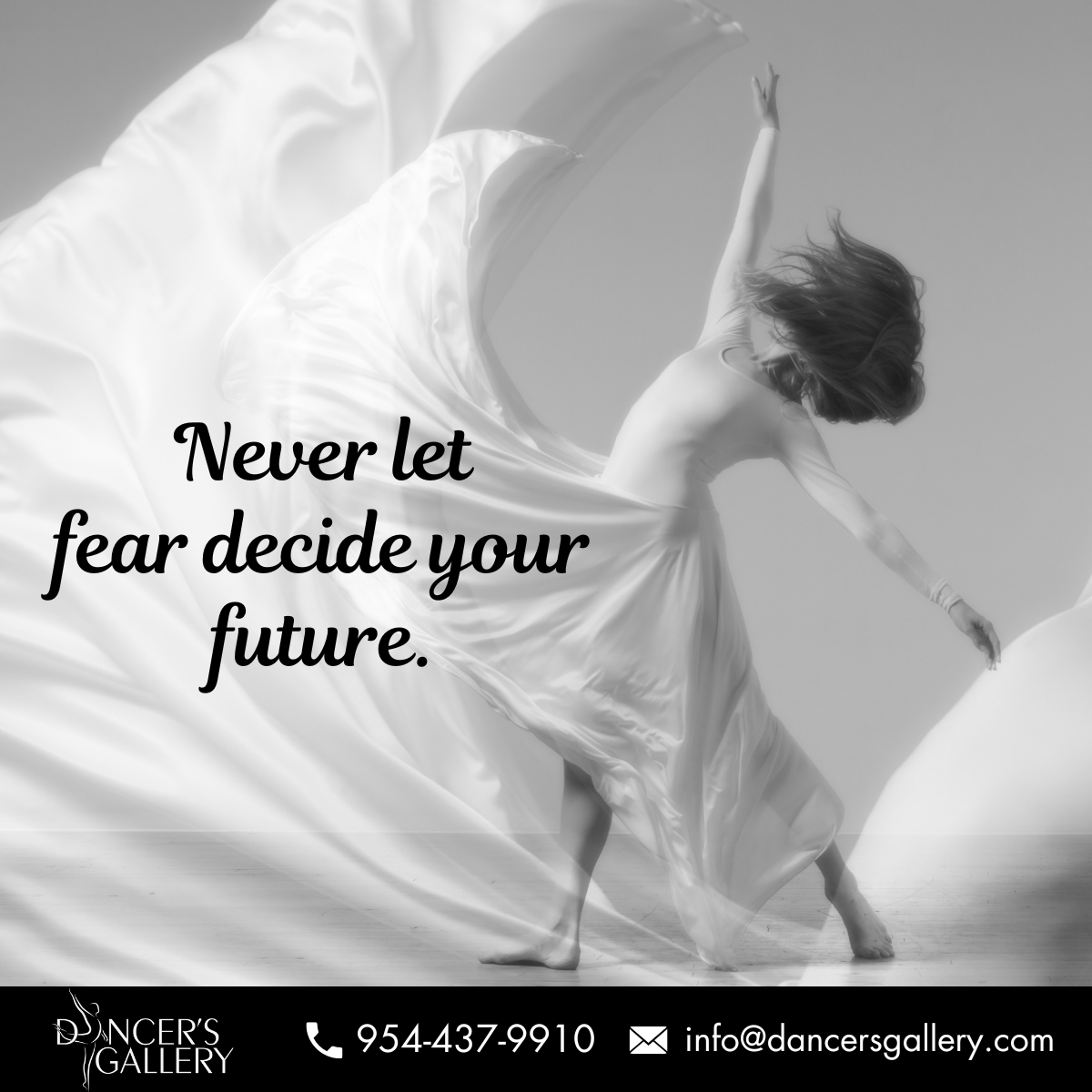 Never let fear decide your future.
 
#quoteoftheday #dancestudiomiami #danceclasses #dancelover #dancelove #dancegoals #dancelife #lovefordance #miamidanceclasses #dancestudiocoopercity #davieflorida