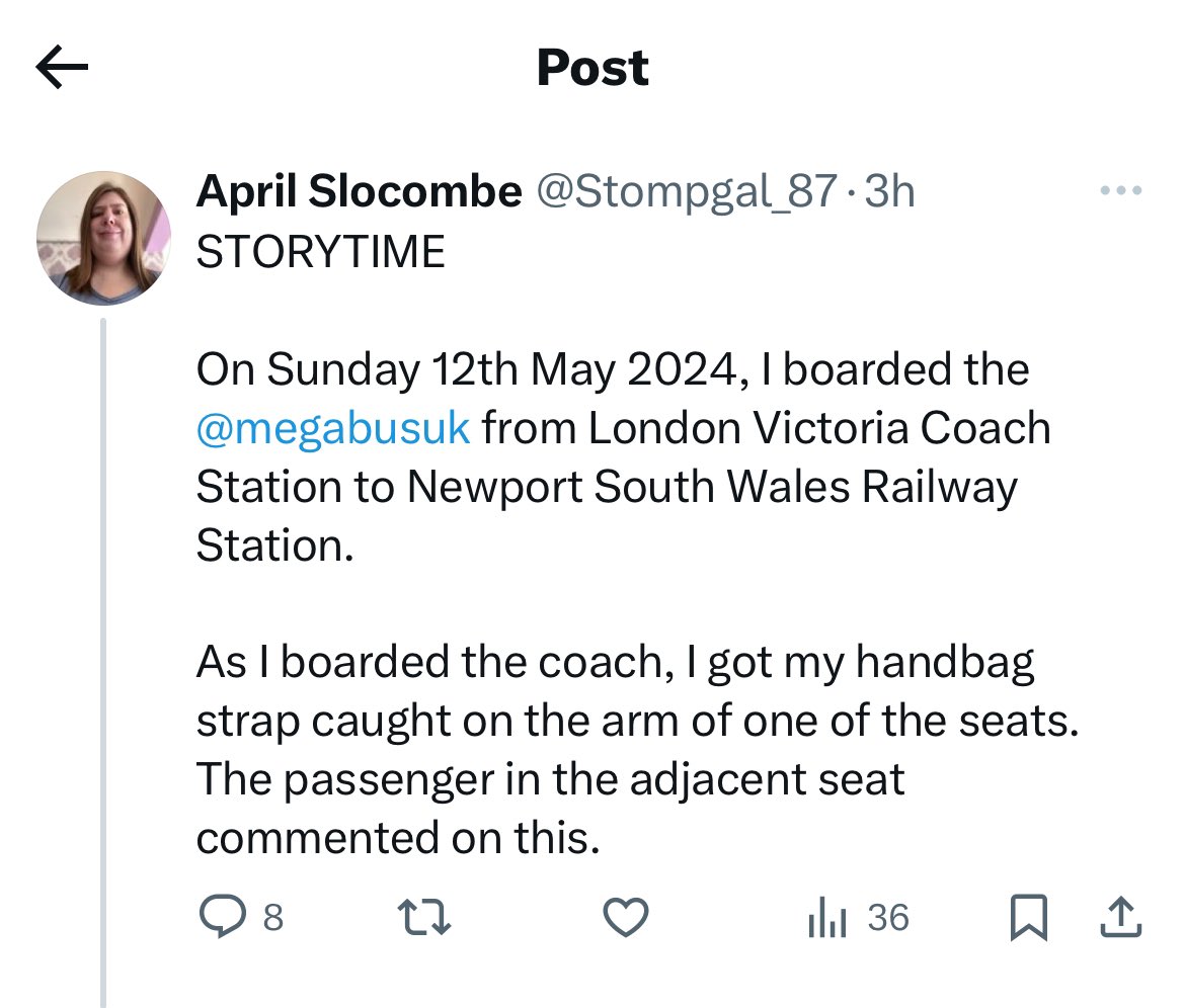 Stompgal_87's tweet photo. I think the order of posts in the thread I posted about my @megabusuk incident was muddled up, so I will share screenshots of the posts in their intended order here. https://t.co/ePwcrFIfpV