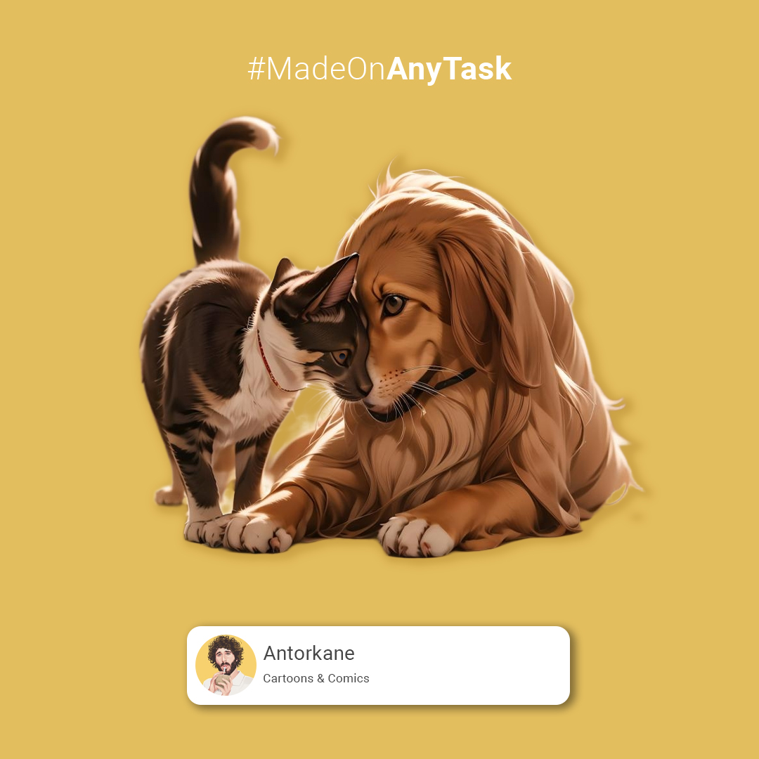 Turn your favourite moments into illustrations you'll treasure furever. 🐾
Get your own cartoon illustration created by Antorkane here: bit.ly/3wr5Gfe

#cartoon #illustration #petportrait #petillustration #catart #dogart