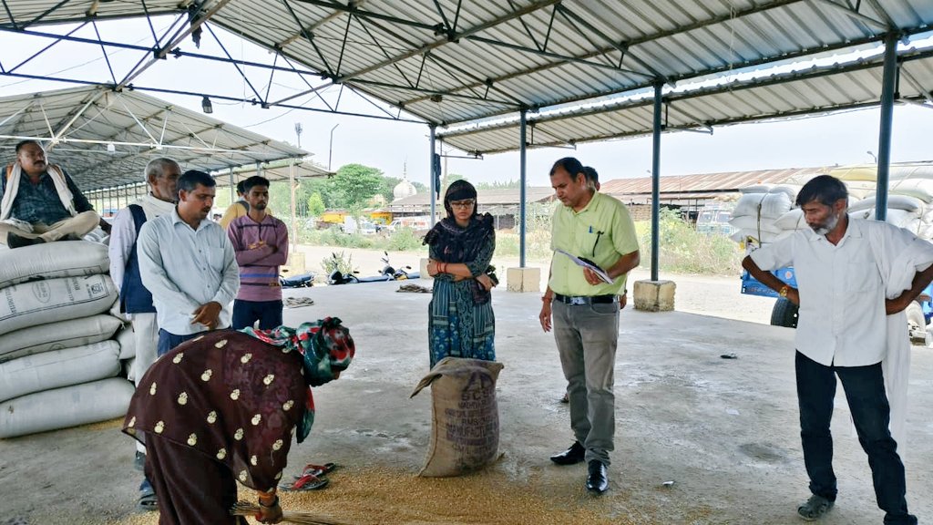 नायब तहसीलदार विन्ध्या त्रिपाठी ने खैरा खरीदी केन्द्र का निरीक्षण किया। उन्होंने किसानों से उपार्जन के संबंध में जानकारी ली तथा समय पर गेहू की तौल कराने के निर्देश दिए। #JansamparkMP