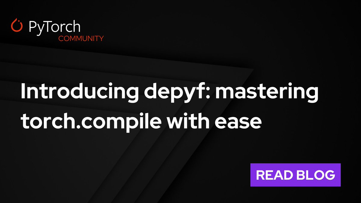 Say hello to depyf 👋 a new project to the PyTorch ecosystem designed to help users understand, learn, and adapt to torch.compile! Read more in our community blog: hubs.la/Q02w-Cdl0