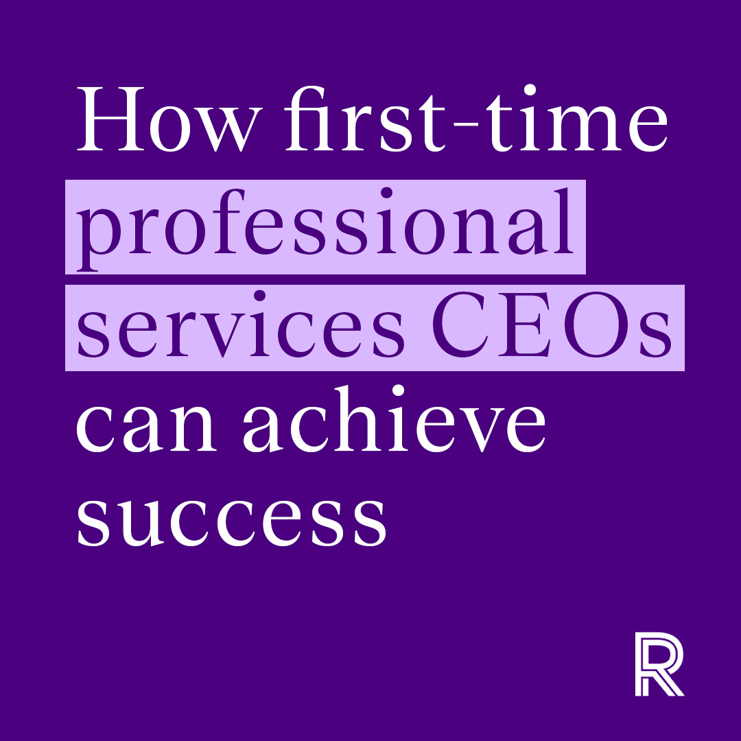 Through conversations with #ProfessionalServices CEOs around the world, we’ve compiled five key learnings for first-time CEOs. Discover them here: bit.ly/4dGceHY