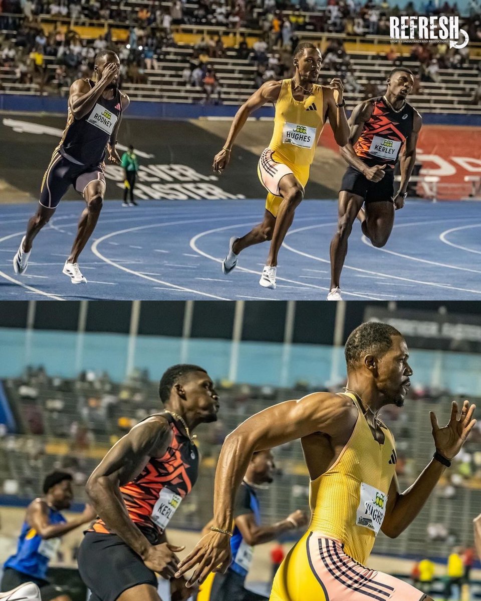 Seasons best! ⚡️ Congratulations to Refresh client @zharnel_hughes on winning the 200m at the Jamaica Athletics Invitational in 19.96! 🤩👏