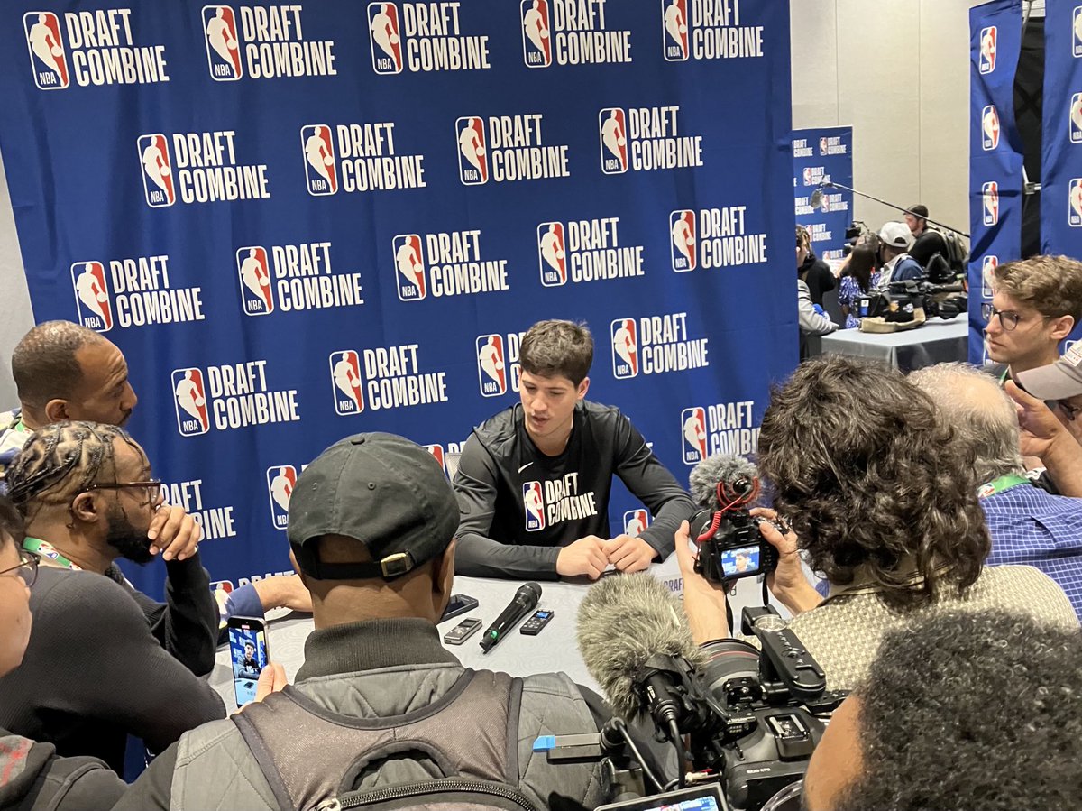 Reed Sheppard also one of the most popular guys at the first round of NBA Combine interviews. The Kentucky kid acknowledged he was not expecting to be here when his freshman season at UK began. Projected as a possible top 5 pick next month.