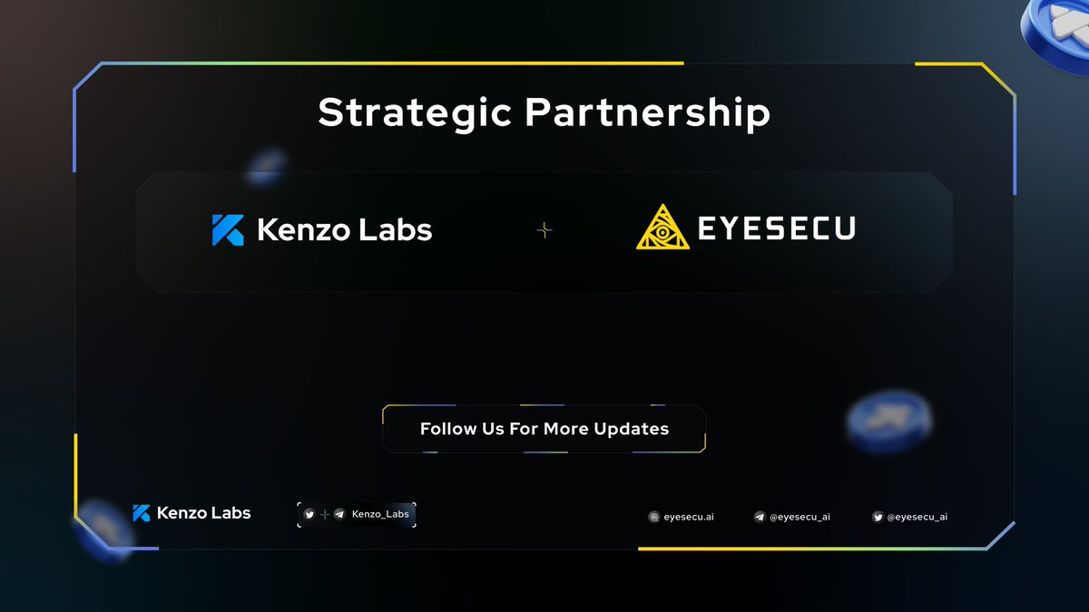 🔈 We are excited to announce our new partnership with @eyesecu_ai ✨

#EyeSecuAI uses sophisticated artificial intelligence to bolster the security and integrity of blockchain projects. We specialize in smart contract audits and innovative security solutions that effectively