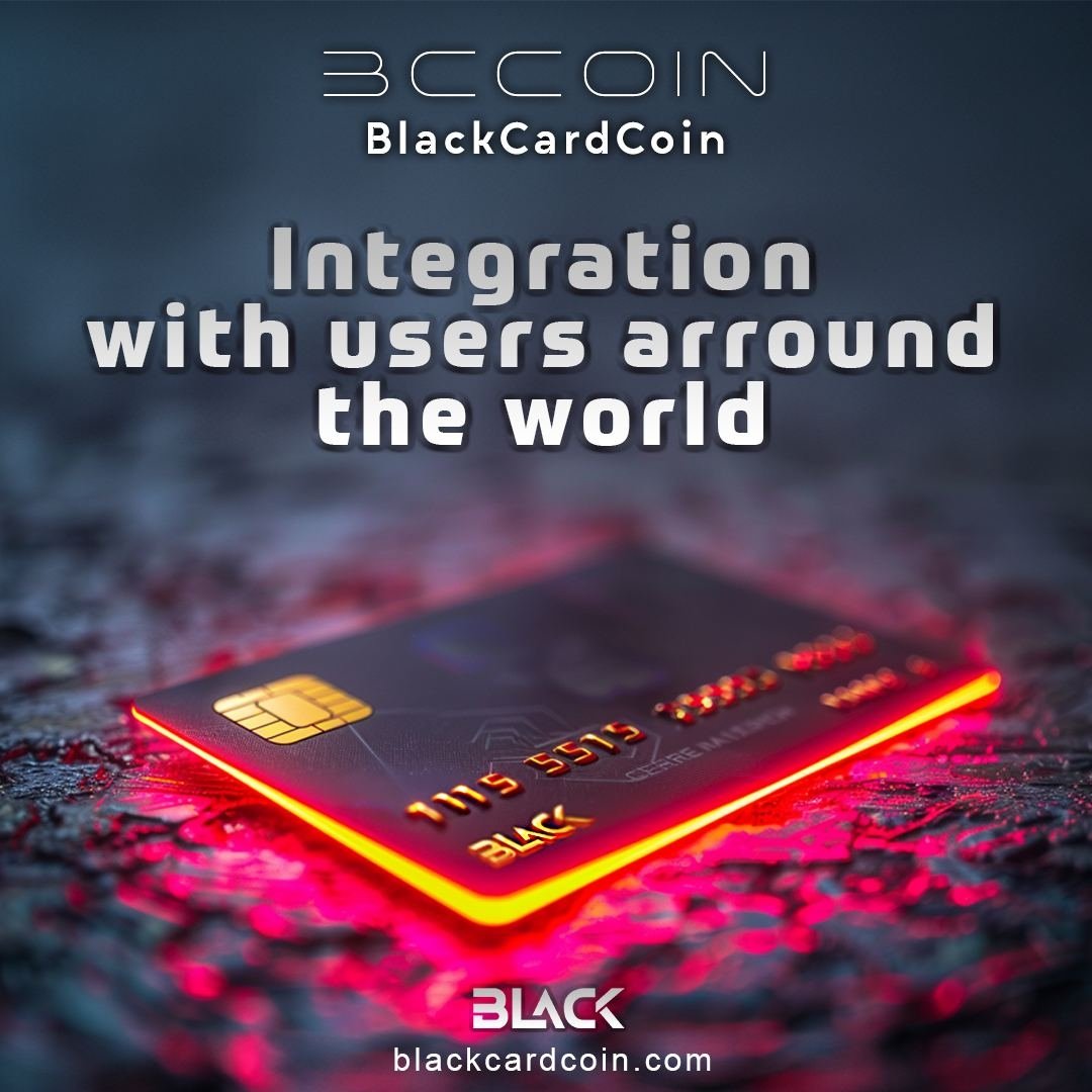 « BlackCardCoin » Bc Coin is a project based on many advantages that make it an ideal and attractive option for investors : 1.Ease of access ✨: Users can access their funds easily and conveniently via their debit card . 2. Diversity♻️ : We offer a wide range of Crypto
