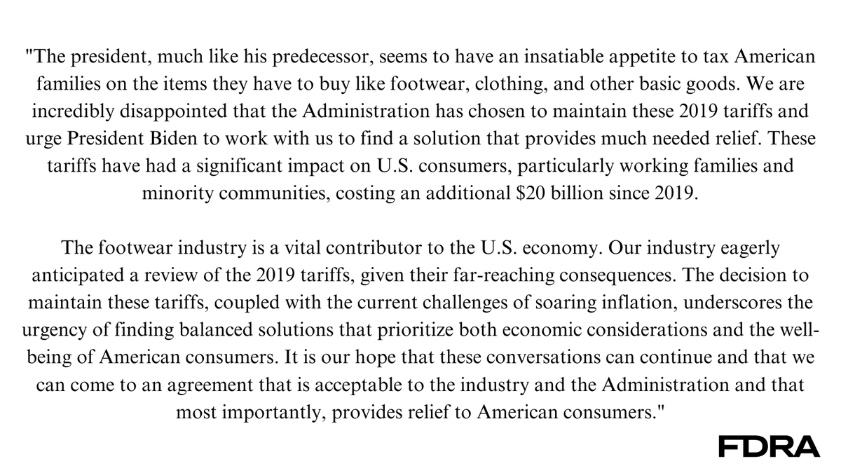 Footwear Distributors and Retailers of America tweet media