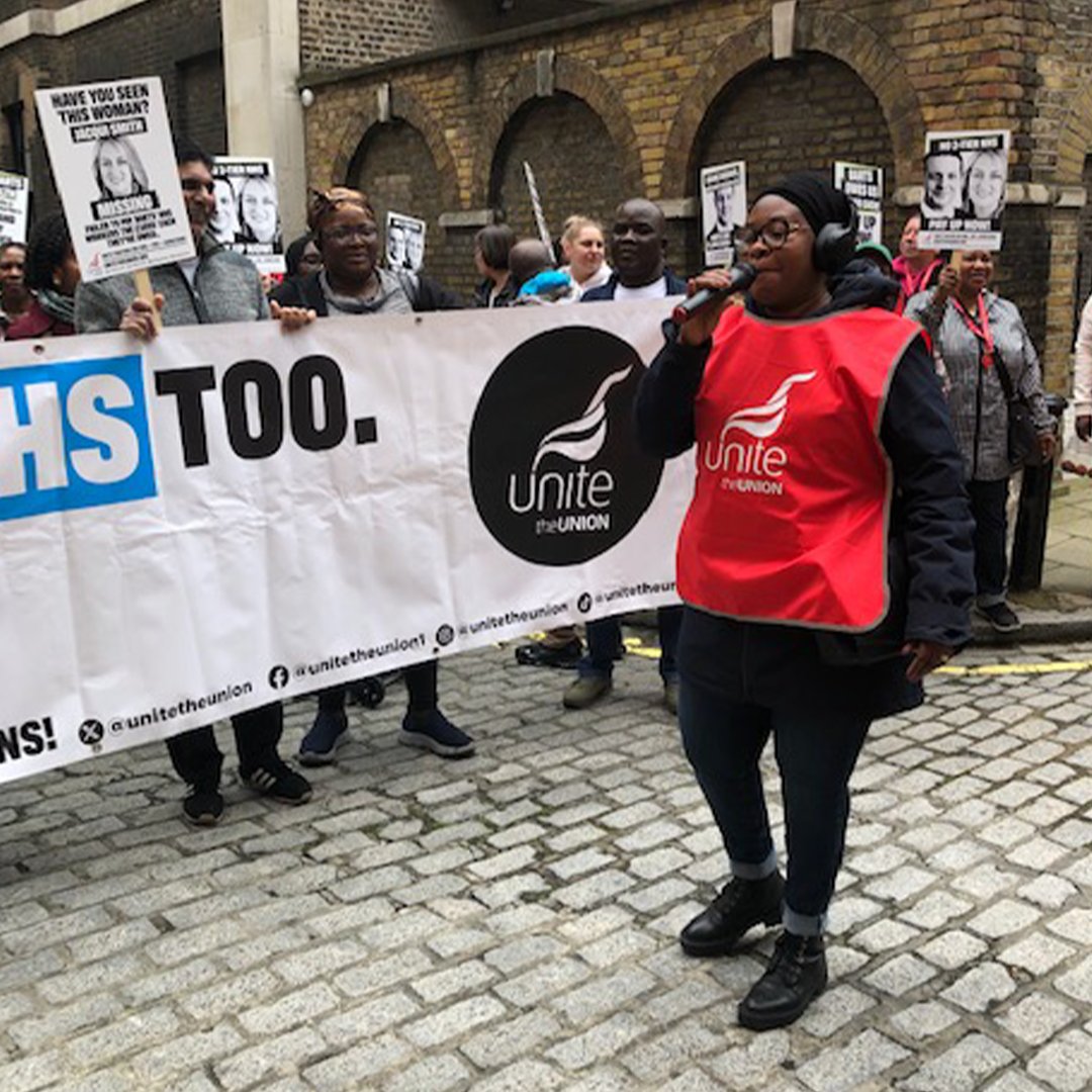 Barts members staging protests outside The Kings Fund where Jacqui Smith is trustee and Flint Global where the Chair of Barts Health is also a consultant.