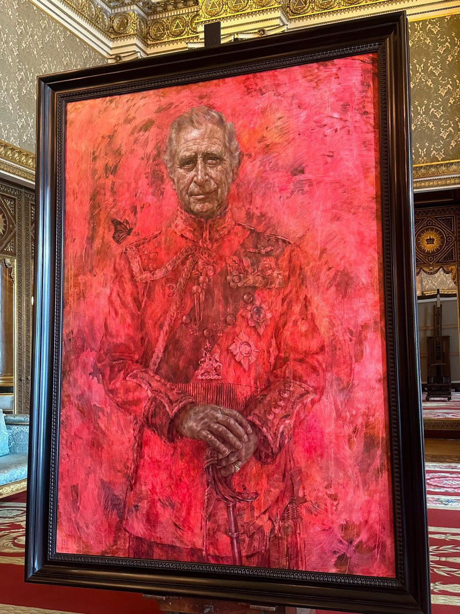 IntelWatchdog's tweet image. This is the first official painted portrait of King Charles III since his coronation.