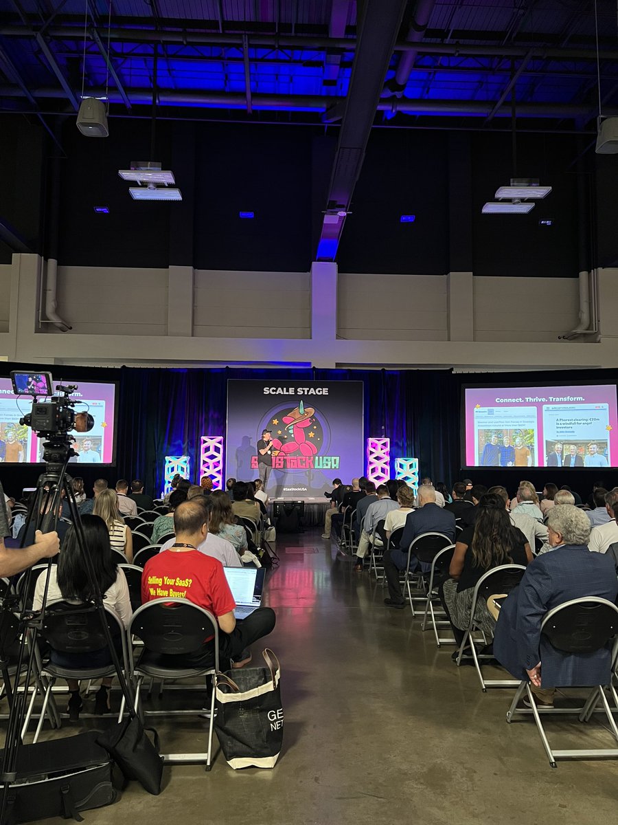 @alextheuma kicks off content with our #SaaStockUSA 2024 opening remarks 🤘🔥 #SaaS #welcome #openingremarks