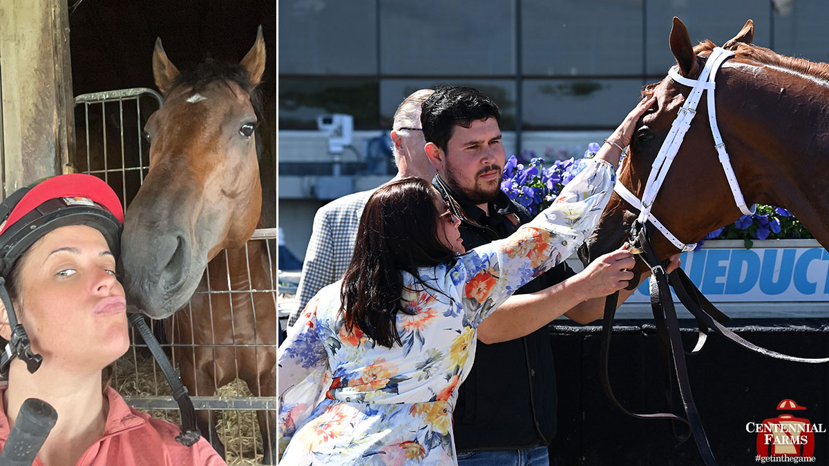 Love the horse, first, second, always. In the span of a few days, @bbrazila, a key member of Paula Parsons' staff in #Middleburg, gave Prospering a kiss goodbye before he left for SAR & made the trip to NY to love on Antiquarian after his big win. We're so glad she's on the team!