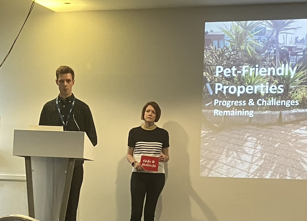 Today at #ADCH2024, @Battersea_ Public Affairs Mgr Ben Parker & Lorna Catling from @MarsUK gave a compelling talk about our Pet Friendly Properties campaign and why it's so important. Read more about our work on Pet Friendly Properties 👉 battersea.org.uk/what-we-do/ani… @ADCH_News