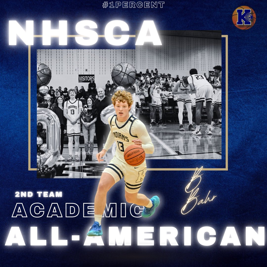 CONGRATULATIONS to @BrooksBahr3 on being selected @NHSCA Academic All-American 2nd Team‼️ We are SO PROUD of you!!! 📚📚🏀🏀 #1percent