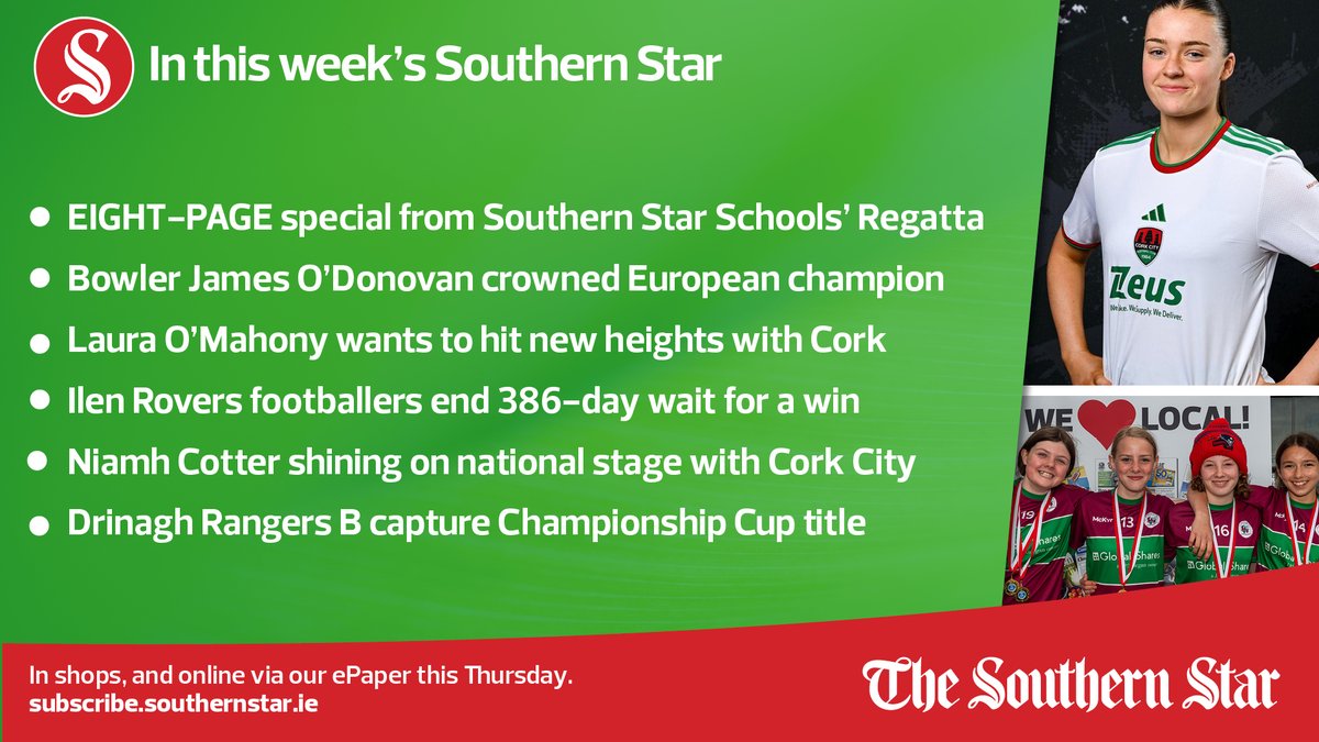 This Thursday's packed 28-page @SouthernStarIRL Sport has sport hanging from its rafters - and below is a taster of what treats we have in store for Star readers. 📱 Digital: subscribe.southernstar.ie/plans