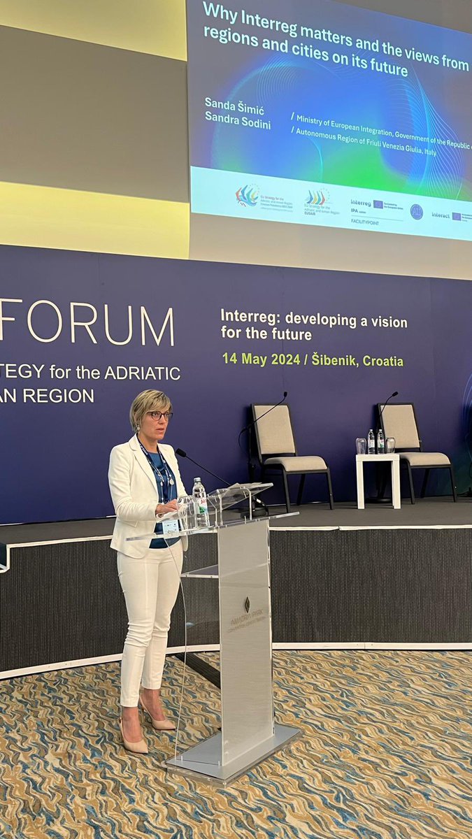 barbara_zilli's tweet image. Oggi a #Sebenico per portare il saluto della Regione Friuli Venezia Giulia al 9’ Forum EU strategy for the Adriatic and Ionian Region e per garantire l’impegno a valorizzare il #Programma #Interreg anche per il futuro.