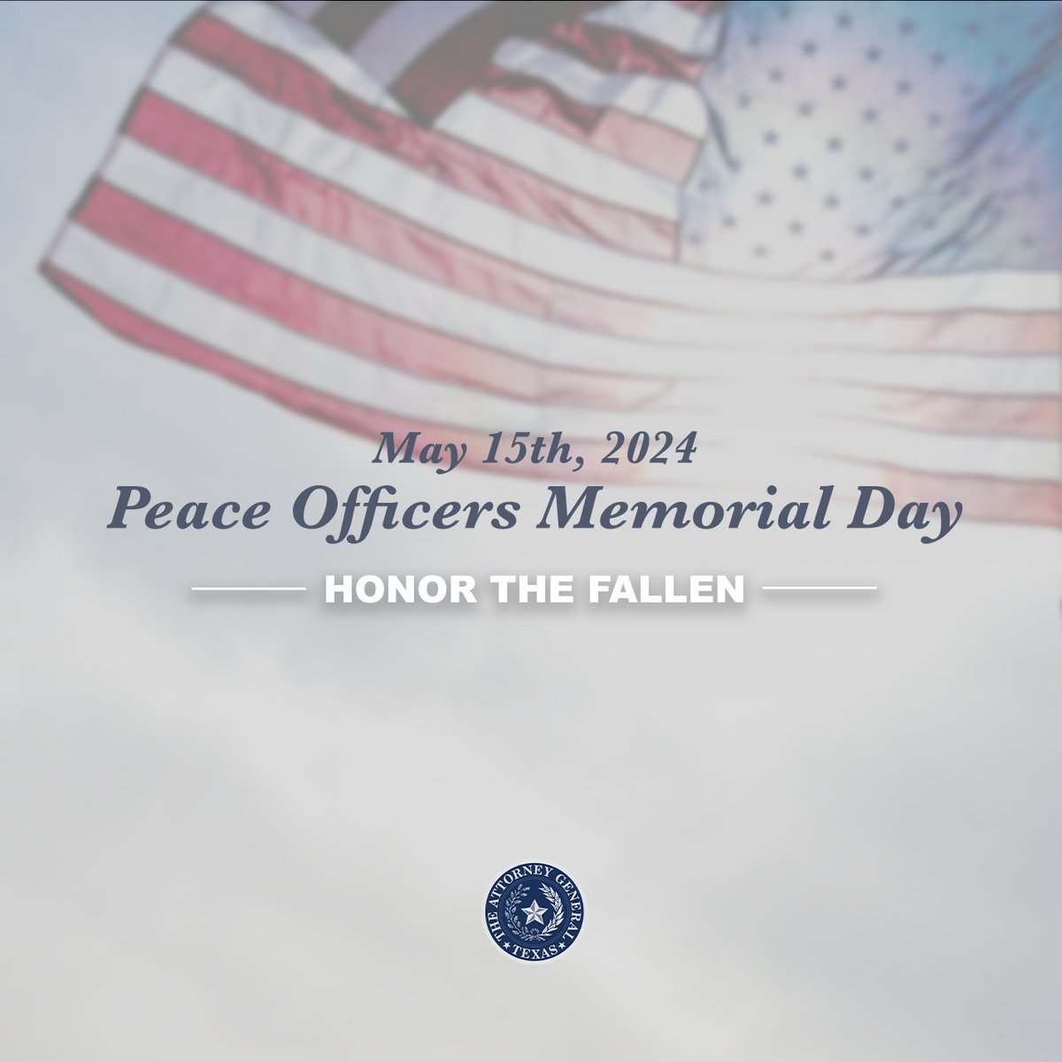 Today, we honor the brave peace officers who made the ultimate sacrifice serving our nation and its communities.