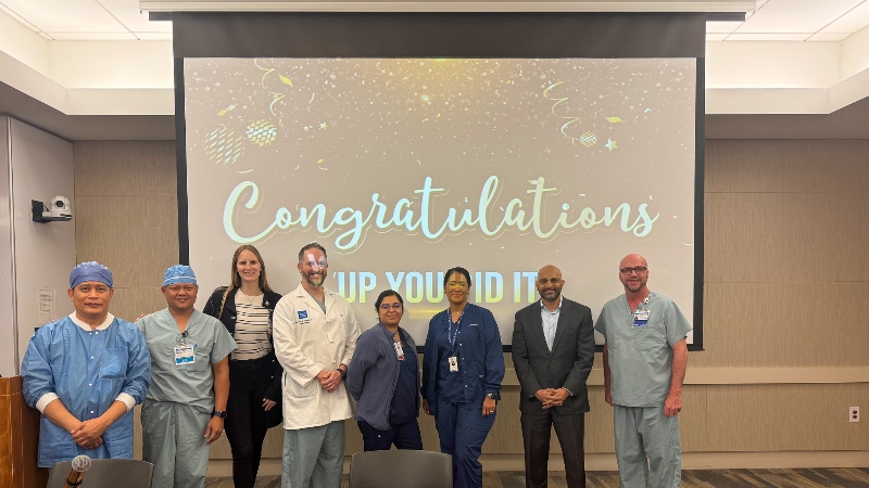 Yesterday, members of the #BCMNeurosurgery and @StLukesHealthTX #Neurosurgery team celebrated first place at Baylor St. Luke's Medical Center for @commonspirit's Health Project Impact Block Utilization contest for efficiency and high level of care in the O.R. Congrats, team!👏