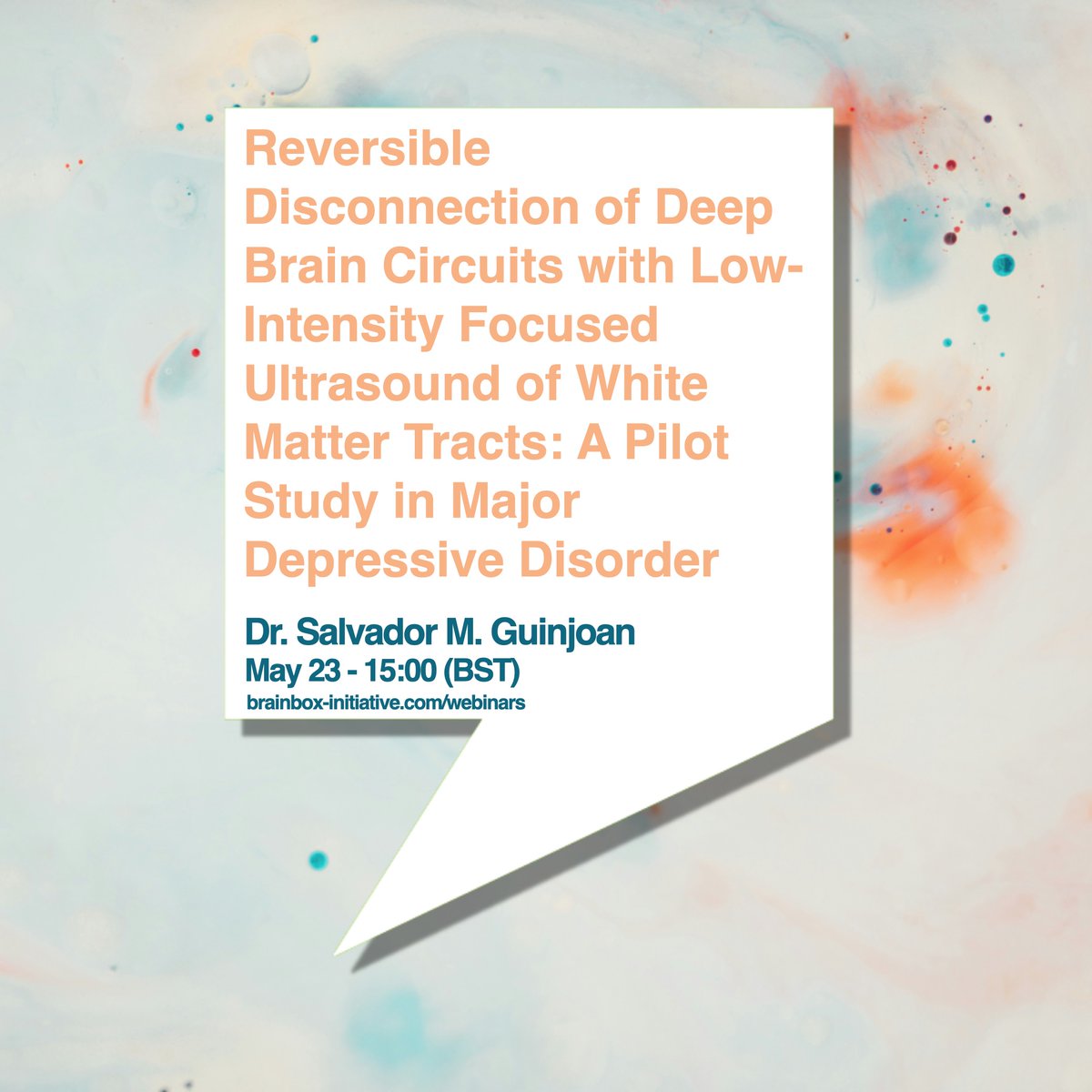 Join us next week as Dr Salvador M. Guinjoan hosts a webinar on low intensity focused ultrasound. This exploration of ultrasound as a non-invasive brain stimulation technique will be highly informative.

Register your place: shorturl.at/lnorO

#NIBS #FreeWebinar #Ultrasound
