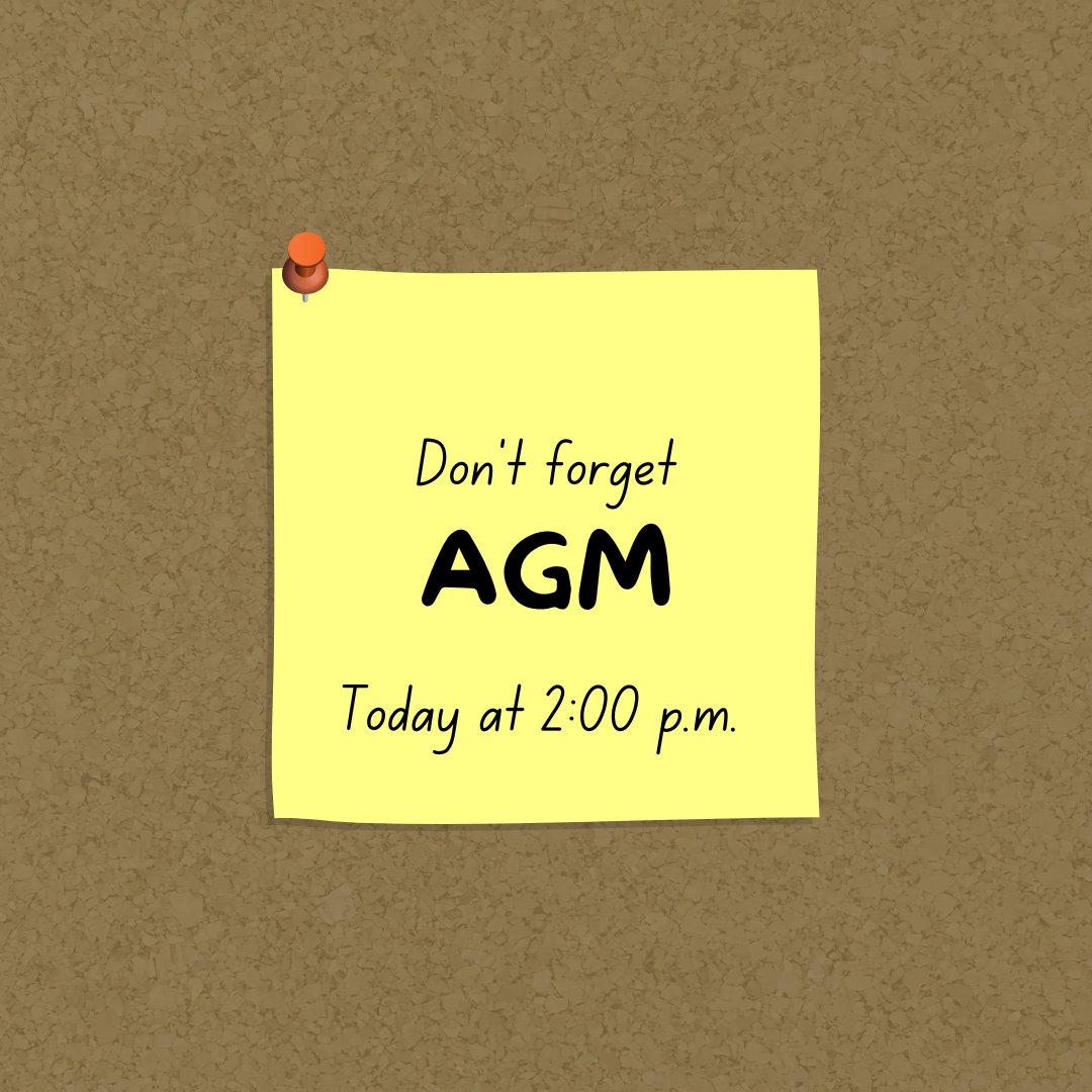 The UMFA AGM is today at 2:00 p.m. via Zoom. Check your emails for the meeting link that was sent earlier this morning.