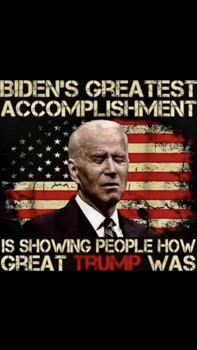 I stand w/ #Trump wholeheartedly! #Biden is destroying everything that is good about #America. I'm surprised the left hasn't 🚫 #ApplePie bc it's racist...everything else is. Can't stress enough, #VoteRedInNovember! #BidenCrimes #WheresTheKidsJoe #Trump2024