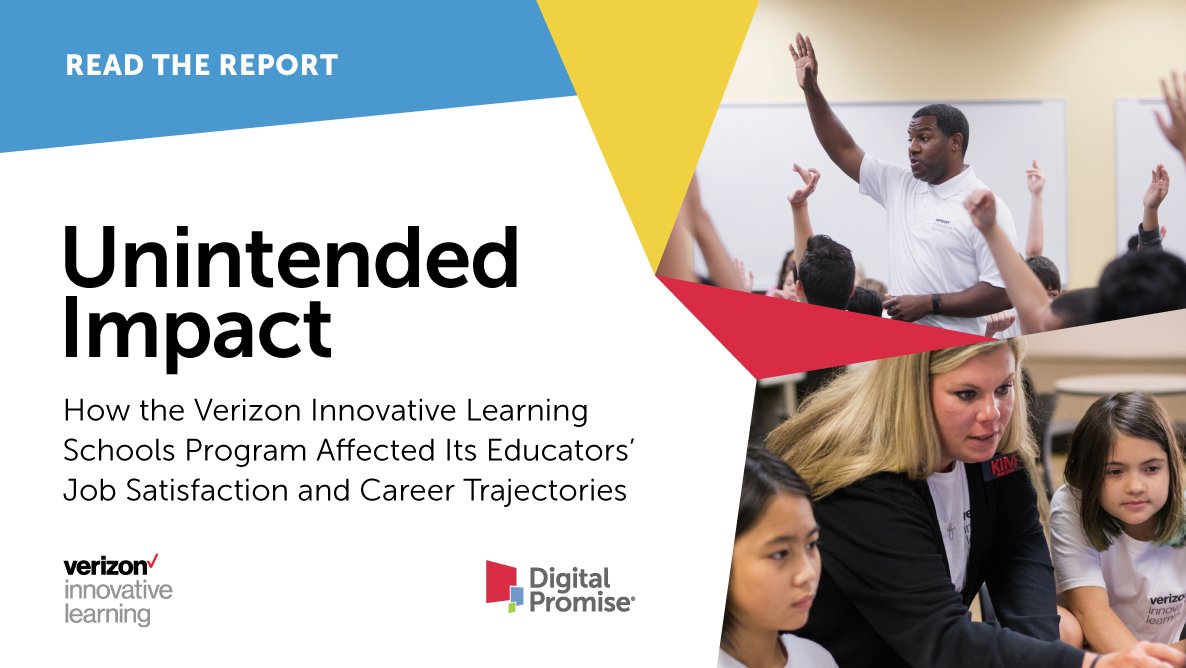 Did you know that #VerizonInnovativeLearning Schools improves job satisfaction among teachers and coaches and prepares them for new career opportunities? Read our new white paper to learn more about these unintended impacts of the program: bit.ly/3UGzJbl #dpvils
