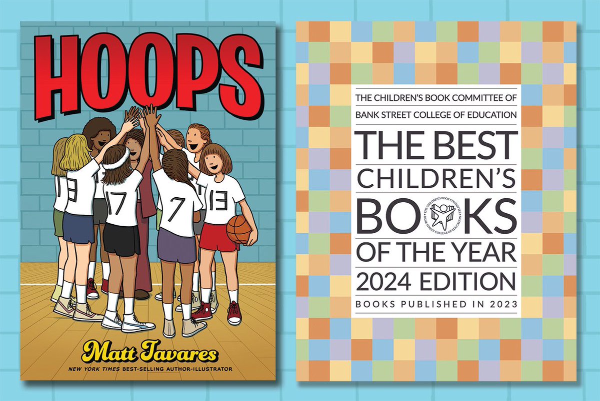 HOOPS made the Bank Street College of Education Best Children’s Books of the Year list! Honored to see my book included alongside so many great books. 🏀📚🥂