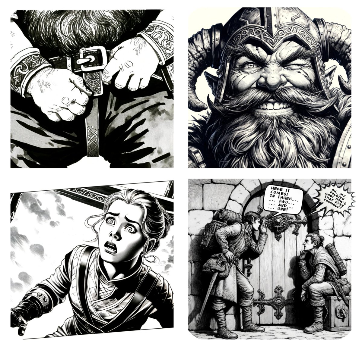 dLsd_25's tweet image. Why are there no half-dwarven PCs/NPCs in early #OSR settings?

Did ol' Gary and Dave abhor the idea of #dwarves breeding interracially?

Nah, they just knew it would never fit... 🍆

#badjokes #dungeonsanddragons #DnD #ADnD #AIArtwork #ttrpg