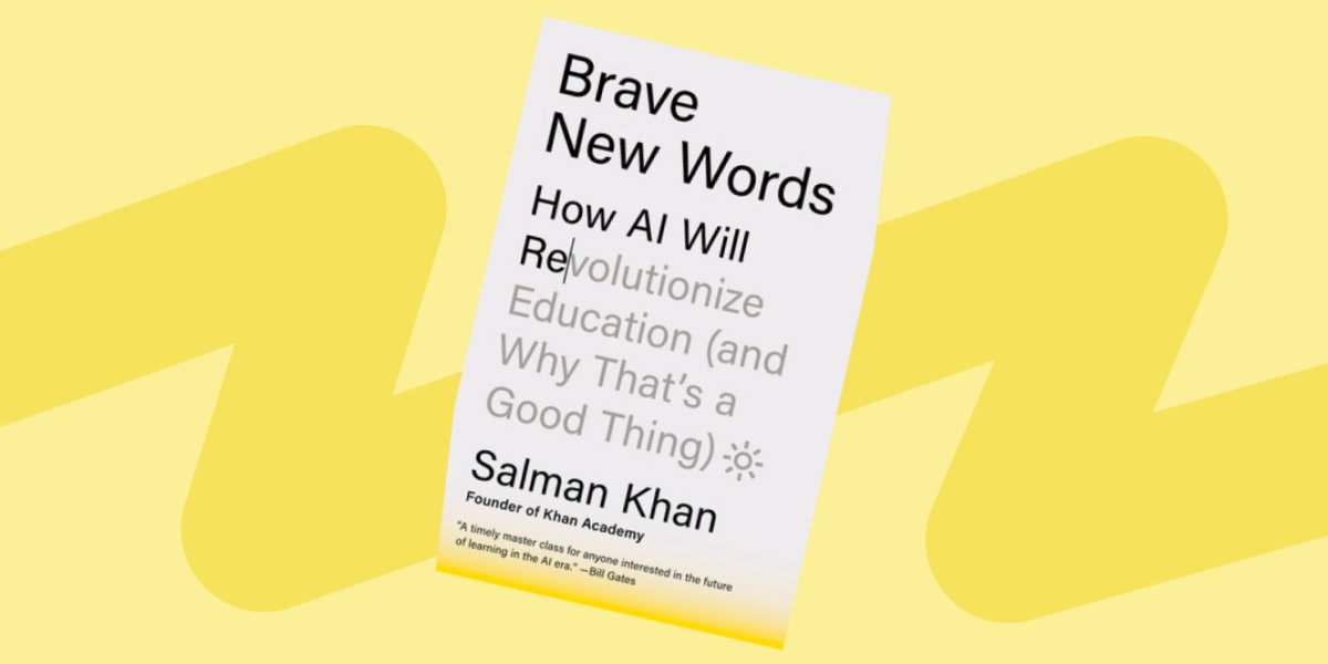 Not only did we create one of the most sophisticated AI tools for learning, but Khan Academy’s CEO and founder, Sal Khan, also wrote you a guidebook for navigating this exciting new world of generative AI. Buy Sal's book BRAVE NEW WORDS today ➡️ brnw.ch/21wJLxR