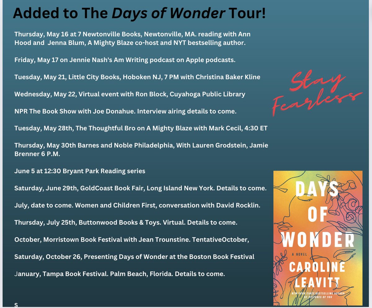 Come see what a dork I am in person! Dates added to my Days of Wonder tour.