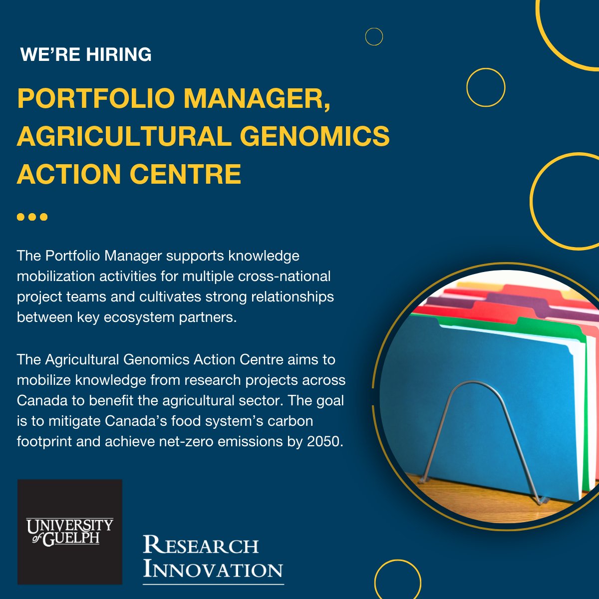 We're hiring! The Portfolio Manager oversees a cross-national agricultural initiative. They engage with internal and external partners, project leadership and knowledge mobilization leads, and non-academics to synthesize research outcomes. Learn more at uoguelph.ca/hr/careers-gue…