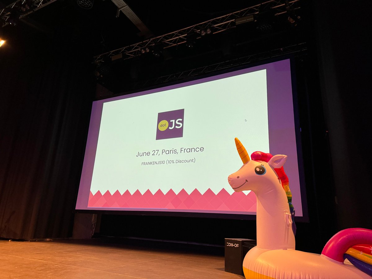 We're happy to partner with @dotJS! Join us at 20:00 CET for our raffle to win a free ticket. #frankenjsx