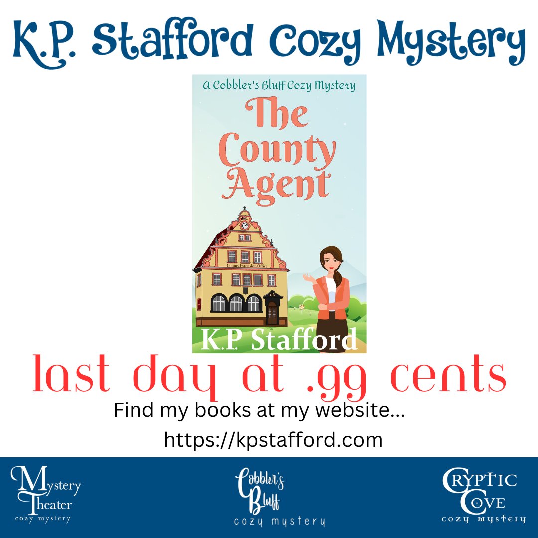 Last day to grab this #cozymystery at .99 cents. I just increased the price but you have time before Amazon updates. Grab it now - amzn.to/4dFgF5R