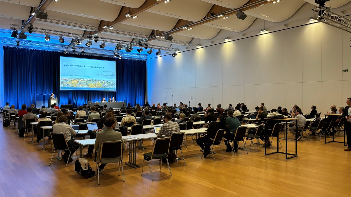 👉 The OpenMP BOF just took place at #ISC24. Attendees got a peek at what the #OpenMP API Version 6.0 will look like, when it is released in November 2024! 👉 Note that you also can have a look at the preview. openmp.org/wp-content/upl… #HPC #Embedded @simonmcs @sunitachandra29