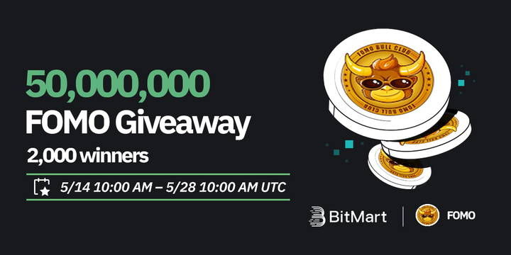 🌟 #BitMart X #FOMO #Airdrop 🌟

1️⃣Follow <a href="/BitMartExchange/">BitMart</a>&amp; <a href="/BitMartResearch/">BitMart Research｜$BMX HODLer</a>&amp; <a href="/fomobullclub/">FOMO BULL CLUB</a>
2️⃣Join t.me/BitMartExchange &amp; t.me/fomobullclub &amp; t.me/BitMartExchang…
3️⃣RT &amp; Tag 3 frds &amp; Like
4️⃣Fill in forms.gle/3eJEikojK5UEYJ…

🎁 2,000 winners / 50,000,000 $FOMO
Register