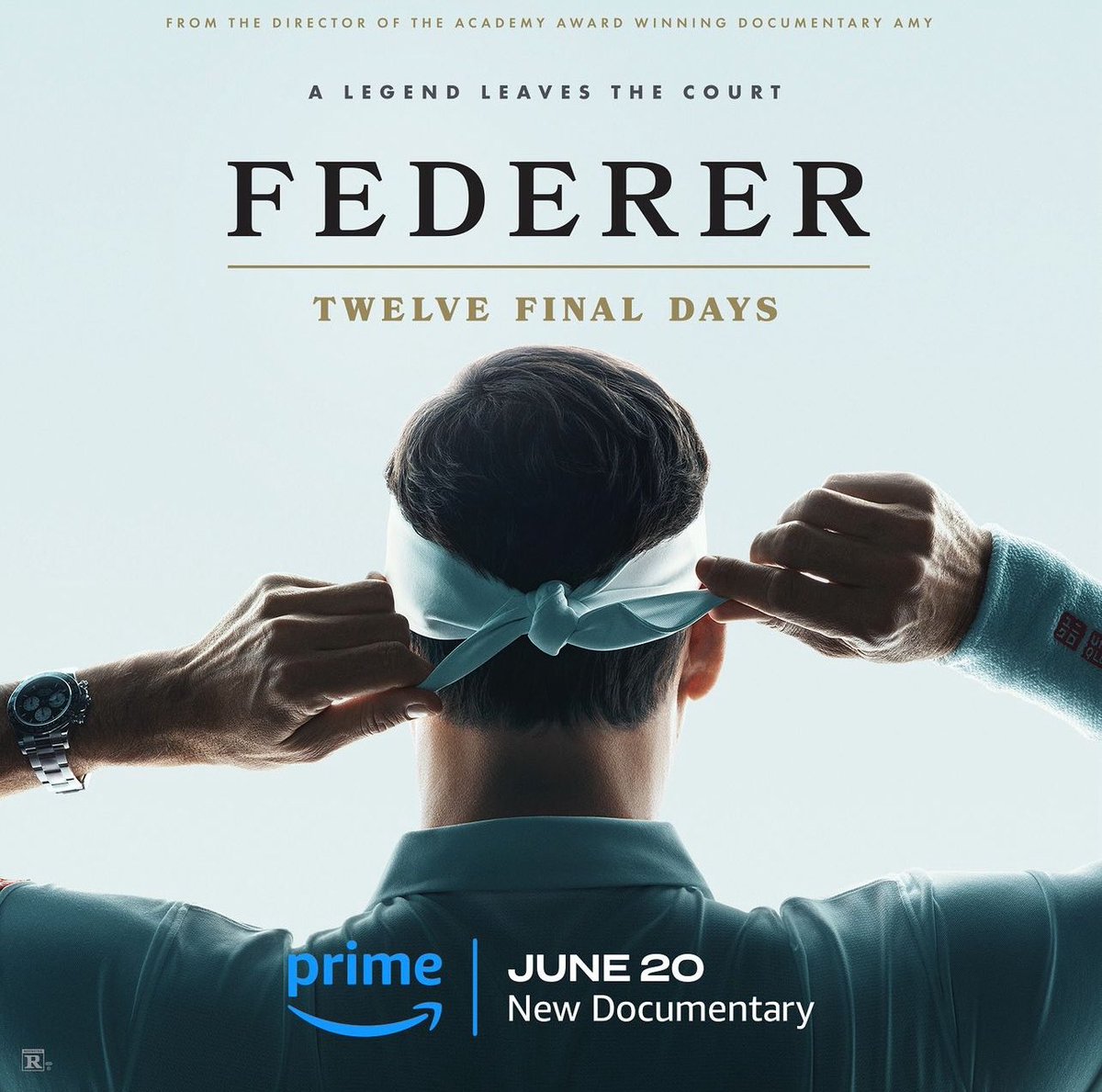 FedererLive's tweet photo. FEDERER: Twelve Final Days documentary release date has been announced for 20 June 2024. 

Originally filmed to be a home movie, the film documents the days leading up to Roger’s last match before retirement. 

Who is ready to experience those emotions again? 😢 https://t.co/zIwUCkSkXy